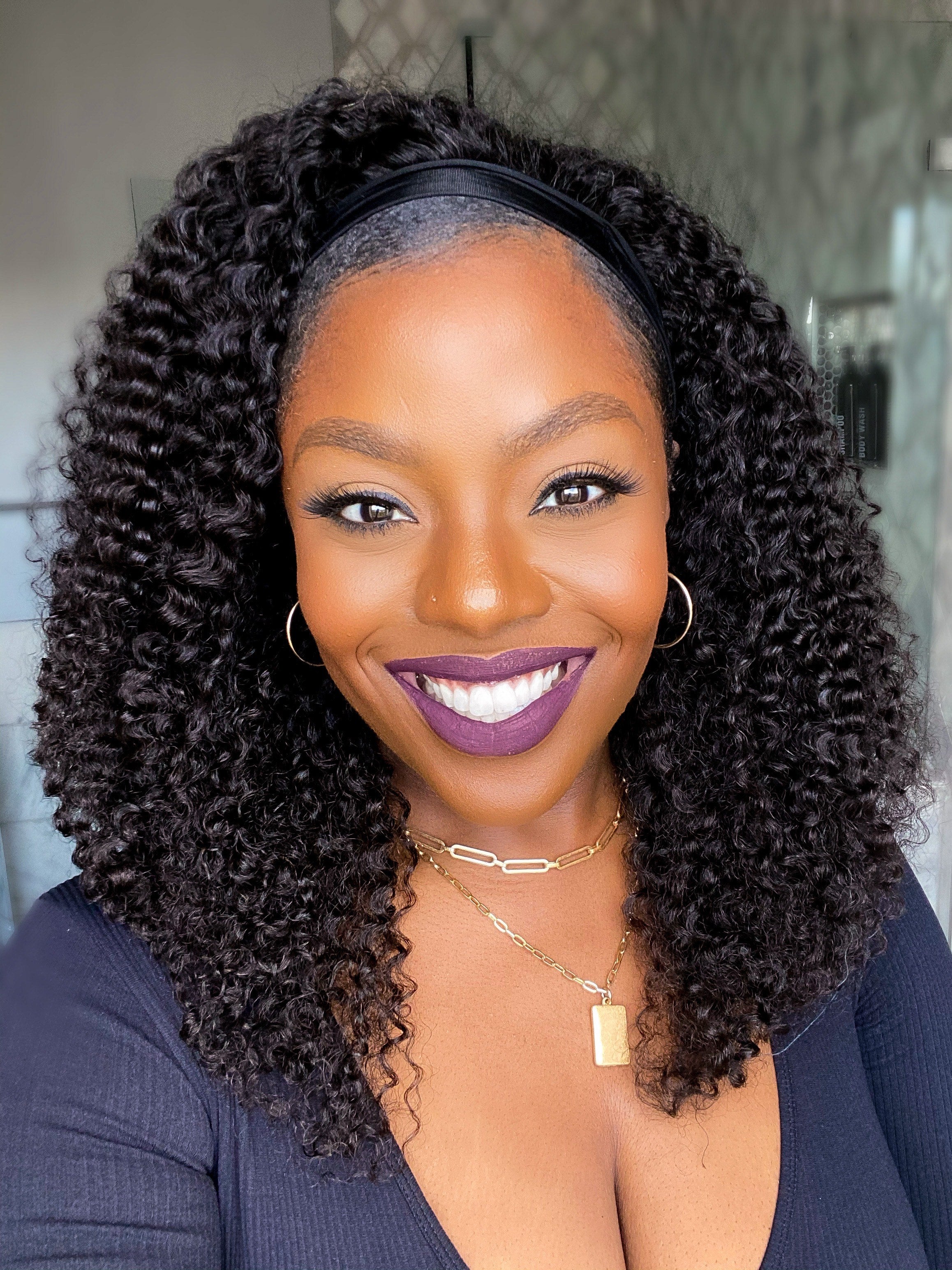 Heat Free Hair For Koils Headband Wig