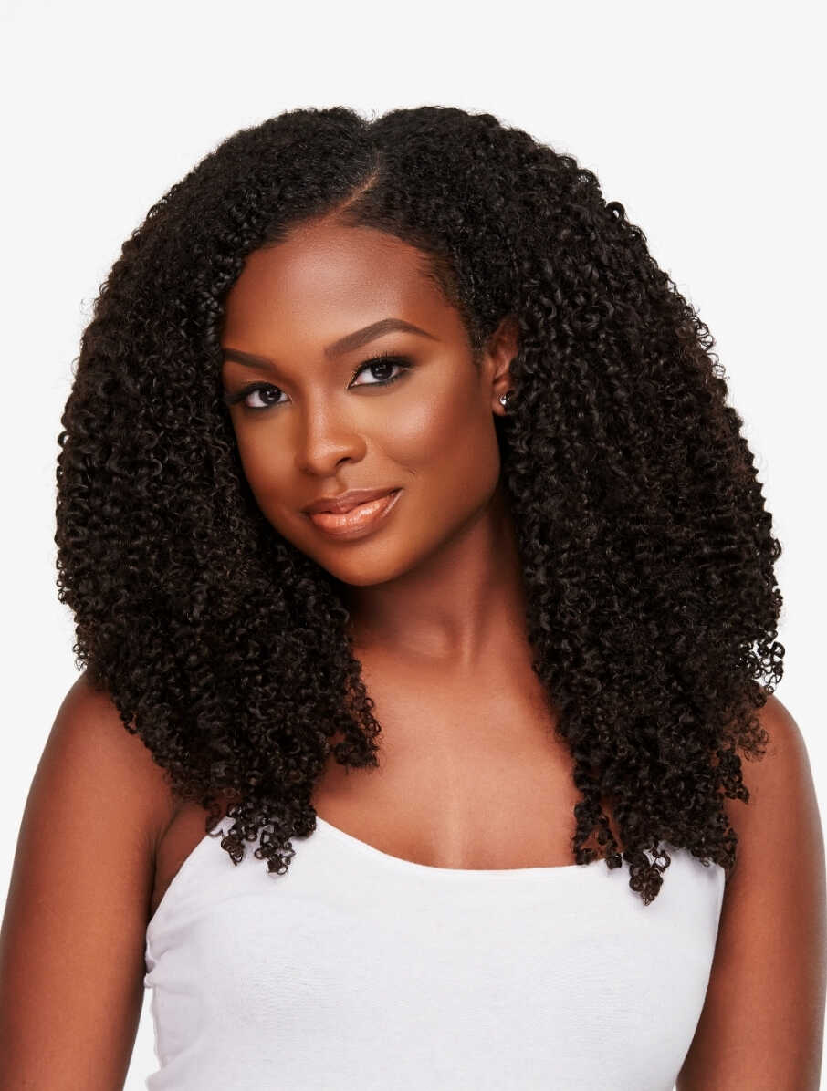 HEAT FREE HAIR FOR KURLS WEFTED HAIR, FRONT VIEW
